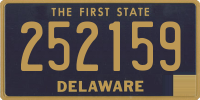 DE license plate 252159
