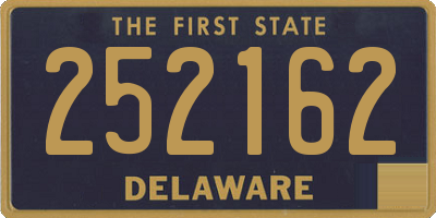 DE license plate 252162