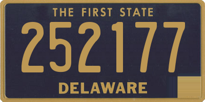 DE license plate 252177
