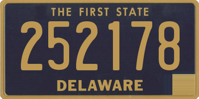 DE license plate 252178