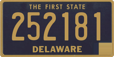 DE license plate 252181
