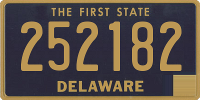 DE license plate 252182