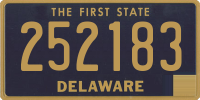 DE license plate 252183