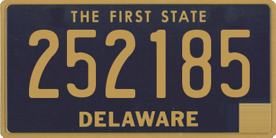 DE license plate 252185