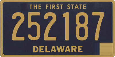 DE license plate 252187