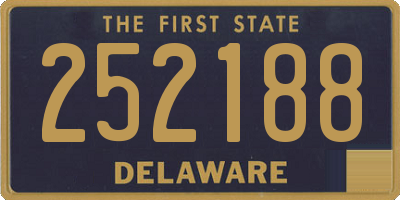 DE license plate 252188