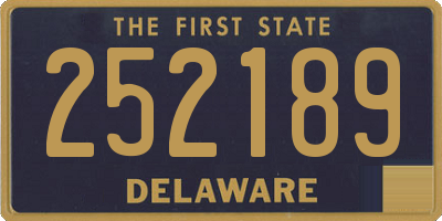 DE license plate 252189