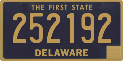 DE license plate 252192