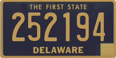 DE license plate 252194