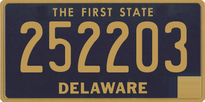 DE license plate 252203