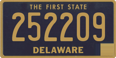 DE license plate 252209