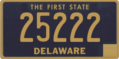 DE license plate 25222