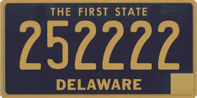 DE license plate 252222