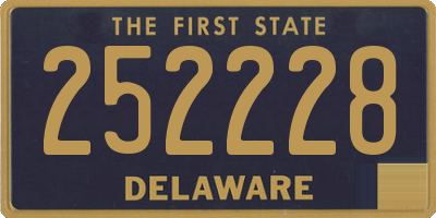 DE license plate 252228