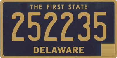 DE license plate 252235