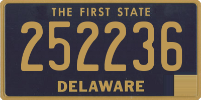 DE license plate 252236