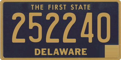 DE license plate 252240