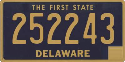 DE license plate 252243