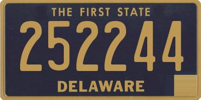 DE license plate 252244