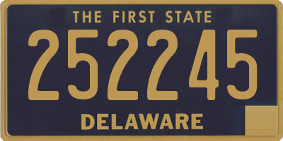 DE license plate 252245