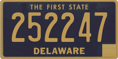 DE license plate 252247