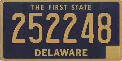 DE license plate 252248