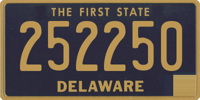 DE license plate 252250