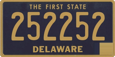 DE license plate 252252
