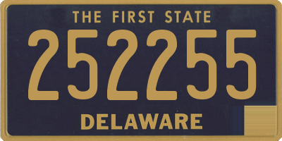 DE license plate 252255