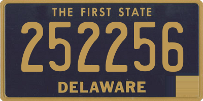 DE license plate 252256