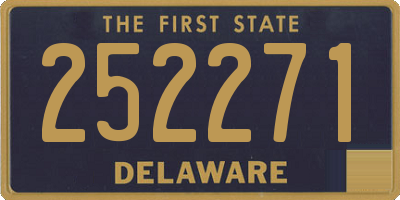 DE license plate 252271