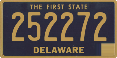DE license plate 252272