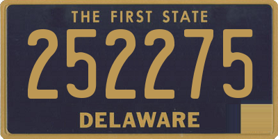 DE license plate 252275