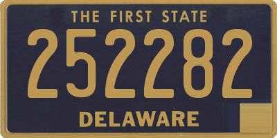 DE license plate 252282