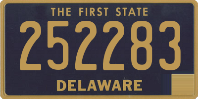 DE license plate 252283