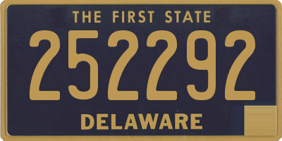 DE license plate 252292