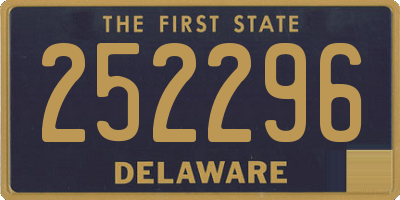 DE license plate 252296