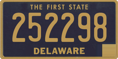 DE license plate 252298