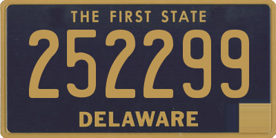 DE license plate 252299