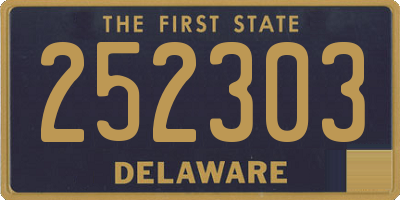 DE license plate 252303
