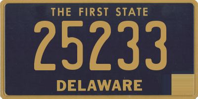 DE license plate 25233