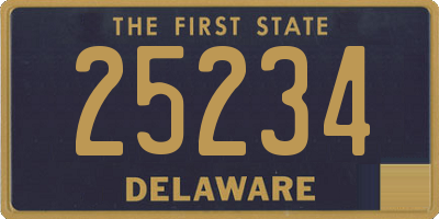 DE license plate 25234