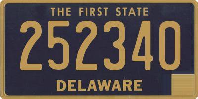 DE license plate 252340