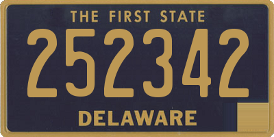 DE license plate 252342