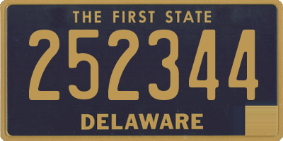 DE license plate 252344