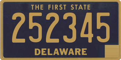 DE license plate 252345