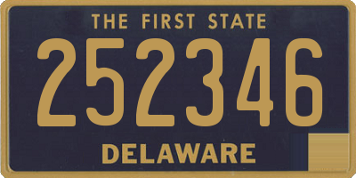 DE license plate 252346