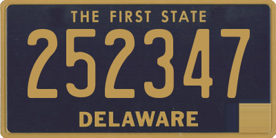 DE license plate 252347