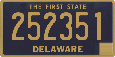 DE license plate 252351