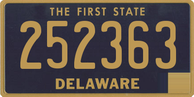 DE license plate 252363